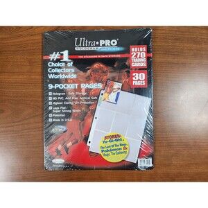 Ultra Pro 9-Pocket Hologram Series Trading Card Album 30 Pages Holds 270 Cards